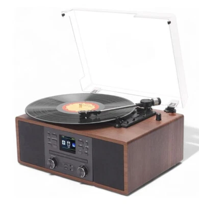 Steepletone Austin 5-в-1 музыкальная система с проигрывателем компакт-дисков, Bluetooth, DAB+/FM-радио  - Изображение 1 из 4