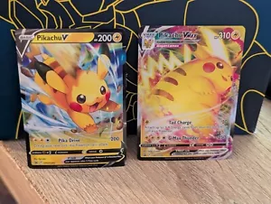 Pokemon TCG SWSH 285 & 286 Pikachu V & Vmax Set of 2 NM/LP - Picture 1 of 2