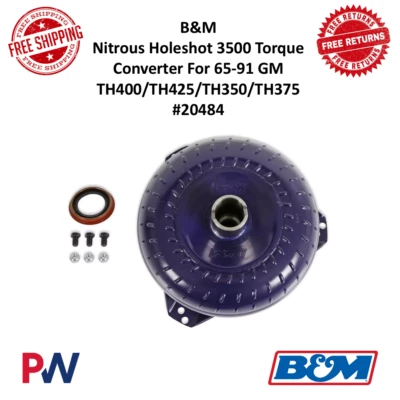 B&M Nitrous Holeshot 3500 Stall Torque Converter For 65-91 GM TH400/TH425/TH350 - Image 1 of 4