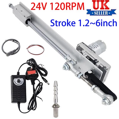 Electric Reciprocating Linear Actuator Motor 24V 120rpm 6inch Stroke Fast Speed - Image 1 of 4