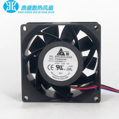 DELTA PFB0824UHE 8038 DC24V 0.93A 3-Wire Inverter Cooling Fan - Image 1 of 4