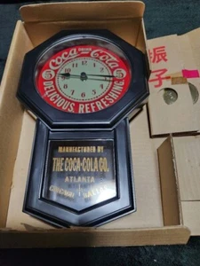Vintage Coca-Cola Pendulum Wall Clock Retro Decor Tested Not Guaranteed 1028AK - Picture 1 of 10