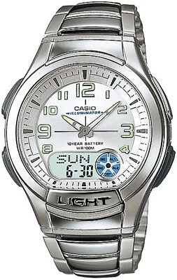 Casio AQ180WD-7B Men's Analog Digital Databank Watch AQ180WD-7BV - Image 1 of 4