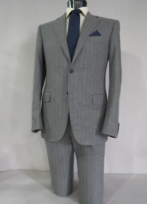 Traje Flawless Canali Exclusivo Super 170's Cachemira Ventilación Lateral Frente Plano 40 R Foto 1 de 4