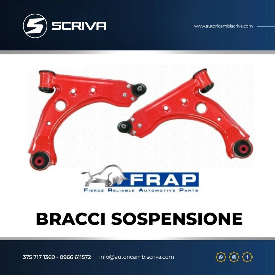2 Bracci oscillanti inferiori Frap FIAT Bravo (198) Delta 07 Trapezi rinforzati