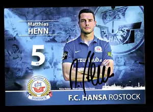 Matthias Henn Autogrammkarte Hansa Rostock 2015-16 Original +A 166620 - Bild 1 von 2