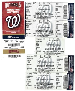 WASHINGTON NATIONALS ~ Lot of 2006-2009 Tickets ~ Ryan Zimmerman +++ - Picture 1 of 3