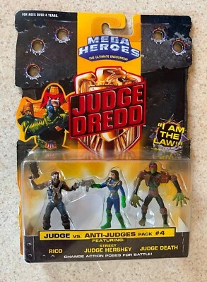 JUDGE DREDD Mega Heroes Vs Anti Judges Pack #4 (1995 Mattel) -- En tarjeta Foto 1 de 2