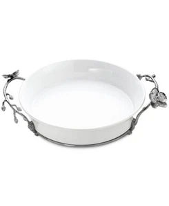 Nuevo en caja Aram Michael Aram Plato de pastel de orquídea blanco Plato para hornear Servir porcelana - Imagen 1 de 12