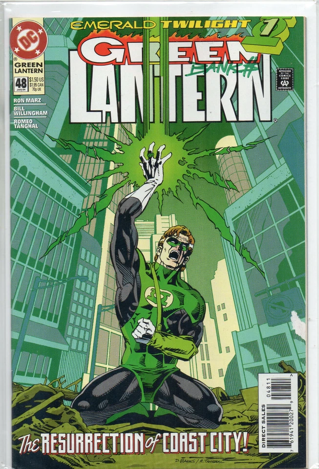 LANTERNA VERDE #48 assinada Darryl Banks 1º Kyle Rayner 1994 - Imagem 1 de 1