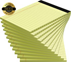 Bloc-notes jaunes, pack de 12 coussinets légaux 4 x 6 pouces, bloc-notes de papier doublé, perforé