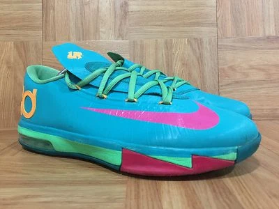 RARO🔥 Sombrilla de noche Nike KD VI 6 Hero Pack Turbo verde rosa vivo talla 7Y 599477-304 Foto 1 de 4