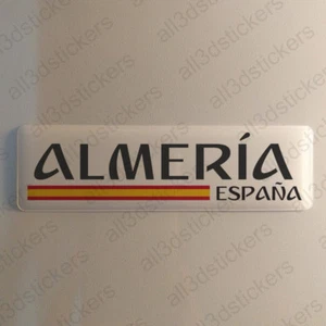 Almeria España Pegatina 3D Relieve Bandera Resina 120x30mm Pegatinas Sticker - Picture 1 of 1