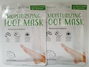 2 Pair Moisturizing Socks Foot Spa Home Treatment Aloe Skin Moisture Dry Feet !! - Picture 1 of 3