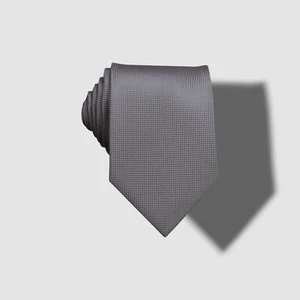$55 Perry Ellis Men's Gray Oxford Solid Tie Neck Dress Classic Necktie 60 X 3.25 - Picture 1 of 1