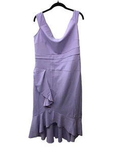 Knitee Women Casual Formal Dress Off Shoulder Light Purple V-Neck K9078 Size 2XL - Picture 1 of 5