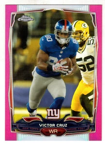 2014 TOPPS CHROME #60 VICTOR CRUZ PINK REFRACTOR #201/399 - Picture 1 of 1