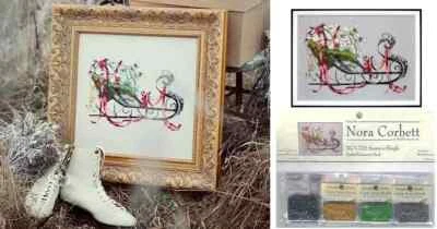 Miss Dancing Flower Mirabilia Designs Cross Stitch Pattern and Bead Pack MD170 - Image 1 of 2