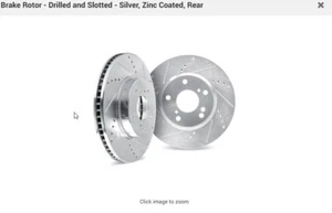 DFC 631-31060 Drilled & Slotted Rear Brake Rotors BMW Z4 2.5i 2003 - 2006 - Picture 1 of 4