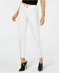 HUE Size:XLARGE Women's Extreme Zip Denim Skinny Jeans Color:WHITE - Picture 1 of 2