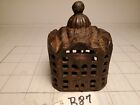 B-87  ANTIQUE CAST IRON SMALL "BANK BUILDING", AS FOUND RUSTY CONDITION