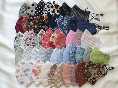 100% Cotton Handcrafted Face Mask, Breathable Polyproylene Washable Reusable. - Image 1 of 4