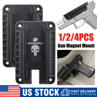 Magnetic Concealed Pistol Gun Holder For Car Magnet Mount Under Desk Holster
