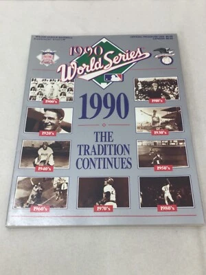 Official 1990 World Series Program Magazine Display Cincinnati Reds Oakland A's - Image 1 of 4