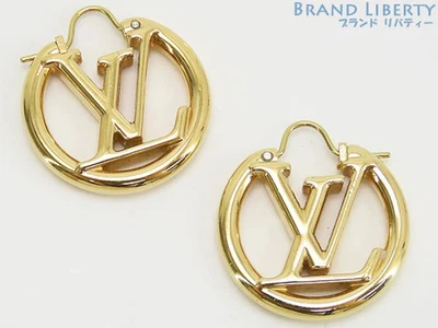 Pendientes tipo aro circular oro M00 LOUIS VUITTON Bookle Doreille Louise Foto 1 de 4