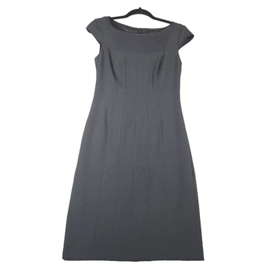 Adrianna Papell Womens Size 2 Dress Dark Grey Sleeveless Knee Length Sheath - Image 1 of 4