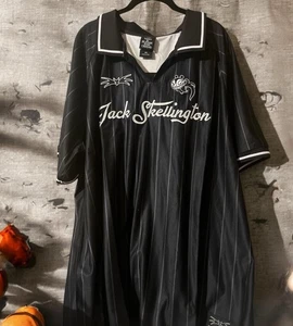 Disney Nightmare Before Christmas Men’s 3XL Striped Jersey Shirt Collar New - Picture 1 of 7