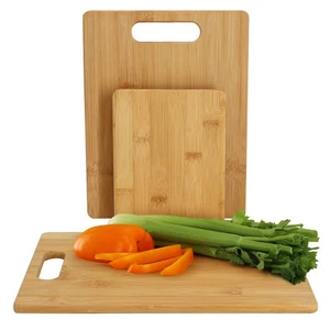 MegaChef 3 Piece 8 Inch, 11 Inch & 13 Inch Bamboo Wood Cutting Board Set - Picture 1 of 6