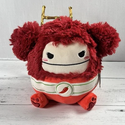 Pelúcia macia Squishmallows Bigfoot Cecily the Red Hot Pepper Bigfoot 8 polegadas nova. - Imagem 1 de 4