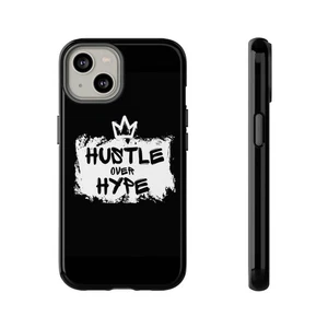 Hustle Over Hype iPhone Case Black Motivational Phone Cover Trendy Stylish - Picture 1 of 59
