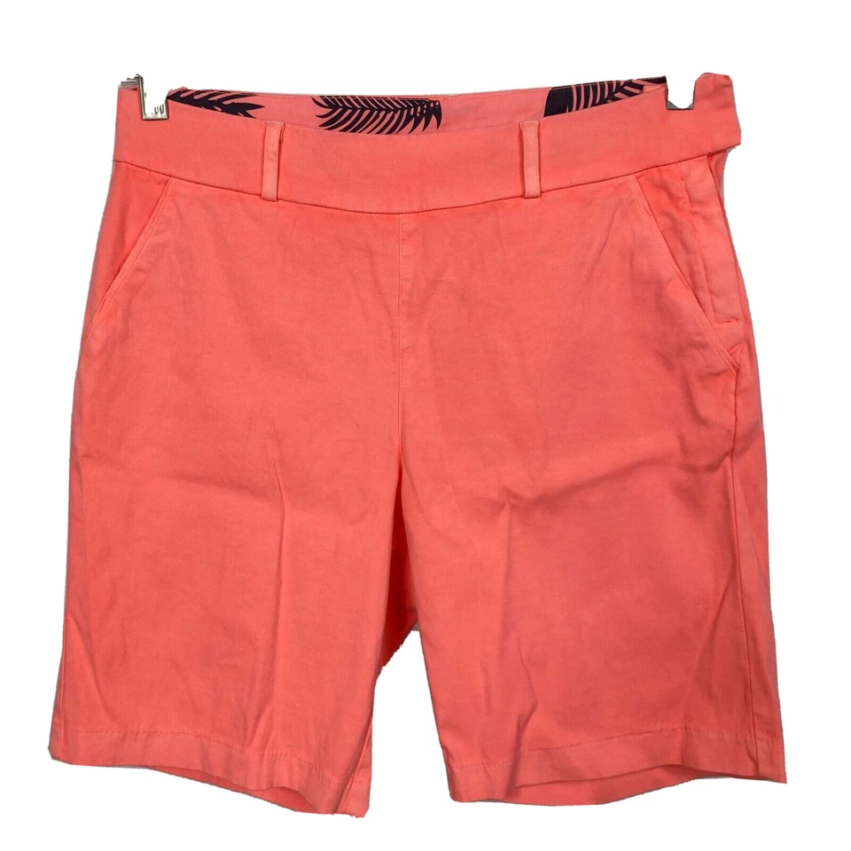 Pantalones Cortos Fresh Produce Para Mujer Talla 10 Rosa Algodón Elástico Sarga Bermudas Cremallera Lateral Foto 1 de 4