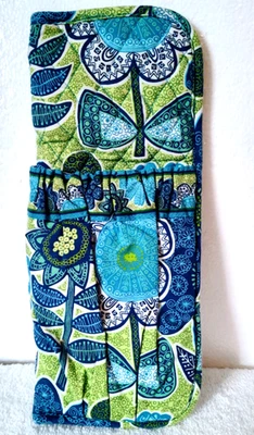 Soporte para plancha de pelo Vera Bradley azul/verde paisley. bolsa/cubierta de almacenamiento. En muy buena condición Foto 1 de 4