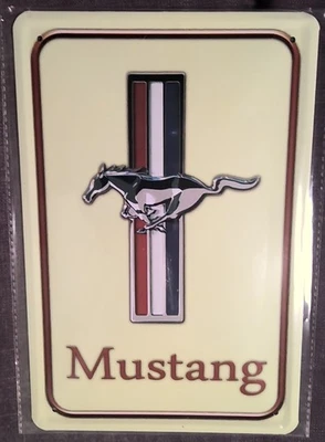 MUSTANG Blechschild Werbung Reklame Auto Männer Werkstadt 30x20 NEU - Bild 1 von 2