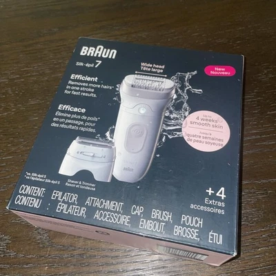 Braun Depiladora Silk-épil 7 Mujer Afeitadora y Recortadora Húmeda/Seca SE7-041 USADA Foto 1 de 2