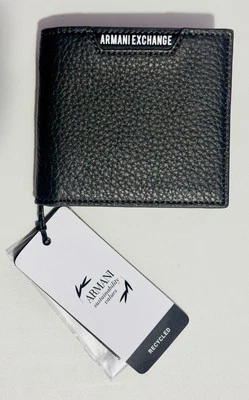 New Armani Exchange  Mens  Signature BI-Fold Wallet - Image 1 of 4