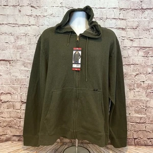 Lee Herren Oliv Strukturiert Full Zip Langarm Hoodie Regular Fit Pullover Gr. XL - Bild 1 von 7