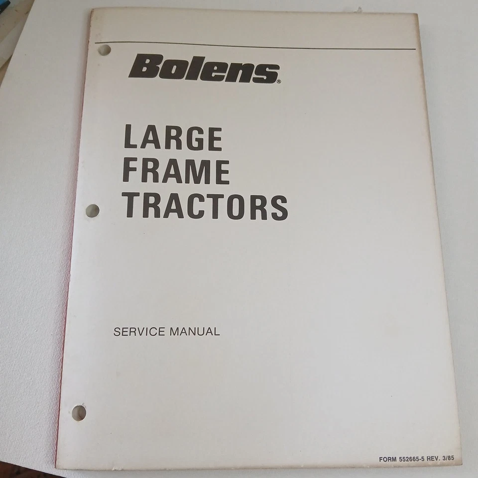 Manual de servicio de tractores de cuadro grande Bolens 1886s, 2086, 2087, 2389, 2288, 2289 Foto 1 de 4