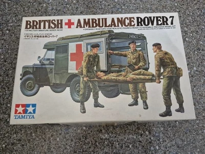 Tamiya British Ambulance Rover 7 Model Kit 1/35 Model No.82 .. missing decals - Image 1 of 4