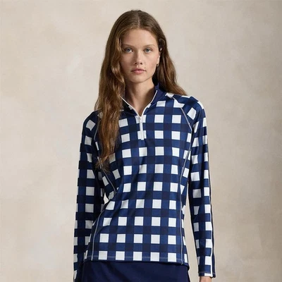 Sudadera de golf Ralph Lauren RLX Power Stretch media cremallera escocesa explotada cuello falso Foto 1 de 4