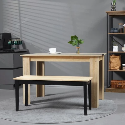 HOMCOM Sitzbank 2-Sitzer Essbank Holzbank, Küchenbank bis 220 kg belastbar - Bild 1 von 4