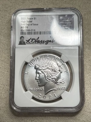 2021 P Philadelphia NGC MS70 FDOI - Silver Peace Dollar $1 US Coin - Image 1 of 2
