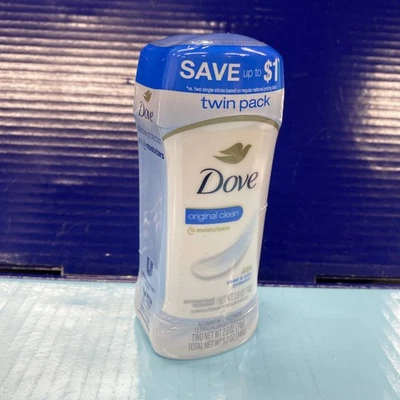 Twin Pack- Dove Original Clean Antiperspirant Deodorant Invisible Solid - Image 1 of 4