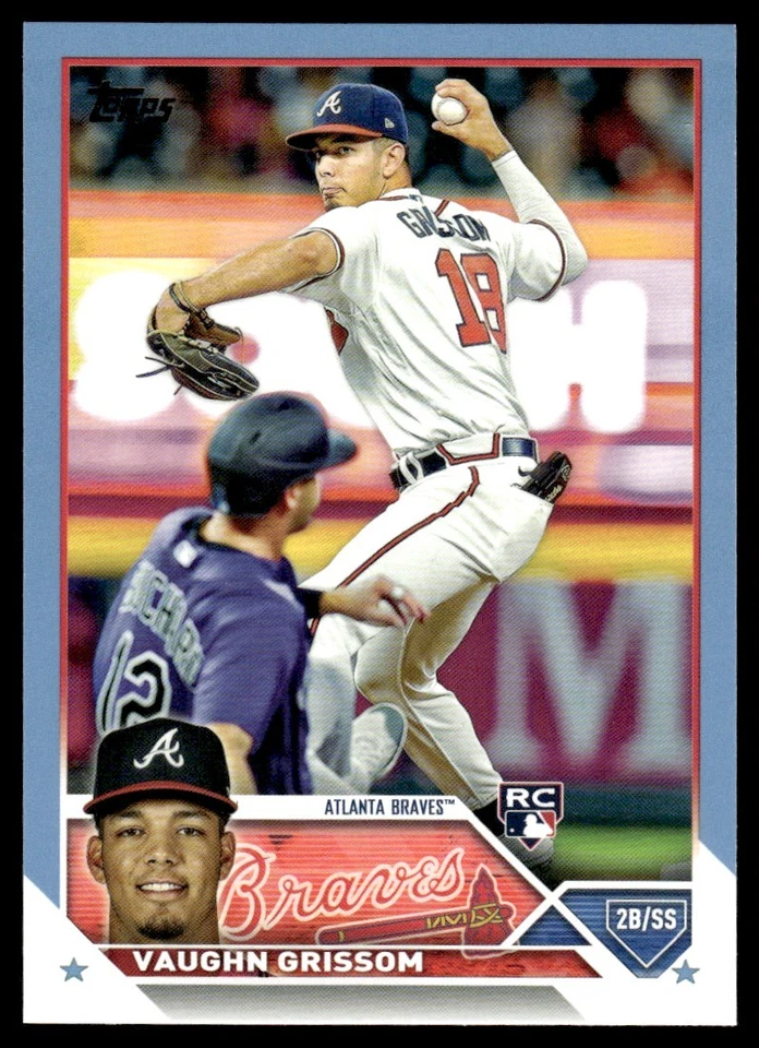 2023 Topps Father's Day Blue Vaughn Grissom Rookie 20/50 Atlanta Braves #275 - Image 1 of 2