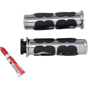 KURYAKYN 6261 Chrome ISO Flame Grips for Metric - Image 1 of 1
