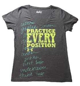 Under Armour T-Shirt grau und grün Damen Größe SM - Bild 1 von 7