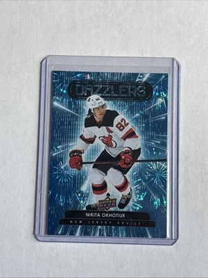 2022-23 UD Series 2 Blue Dazzlers Nikita Okhotiuk #DZ-59 Devils (RC) - Image 1 of 2